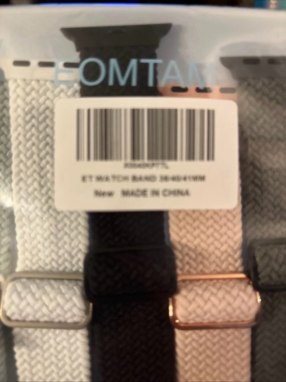 The Eomtam 5 Pack Stretchy Apple Nylon Watch Bands for Apple 42/44/45MM watches.